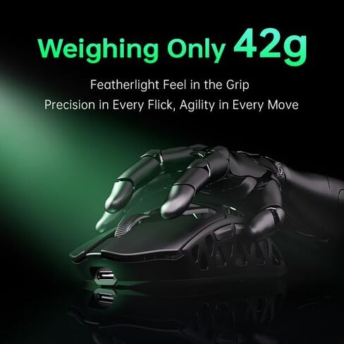 ماوس ألعاب لاسلكي خفيف الوزن من ATK Fierce X - غلاف من سبائك المغنيسيوم 42 جرام، مستشعر PAW3950 الفائق، معدل اقتراع 8 كيلو هرتز، مفاتيح بصرية، وضع مزدوج 2.4 جيجا هرتز وسلكي (أبيض) in Saudi Arabia