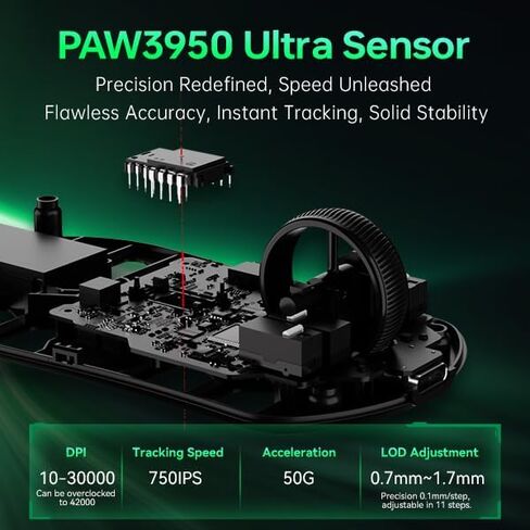 ماوس ألعاب لاسلكي خفيف الوزن من ATK Fierce X - غلاف من سبائك المغنيسيوم 42 جرام، مستشعر PAW3950 الفائق، معدل اقتراع 8 كيلو هرتز، مفاتيح بصرية، وضع مزدوج 2.4 جيجا هرتز وسلكي (أبيض) in Saudi Arabia