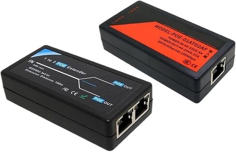 2-Port POE Extender 10/100Mbps, can Extend POE Range up to 100 Meters(1-2POE English Label) in Saudi Arabia
