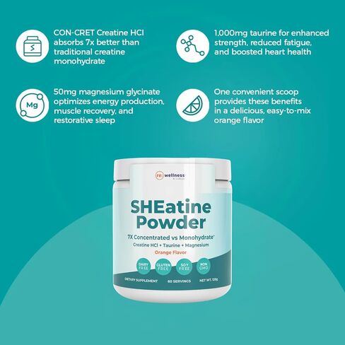 Reignite Wellness من JJ Virgin Clean Creatine Powder - كرياتين أحادي الهيدرات عالي الامتصاص - تمرين، تعافي العضلات، صحة الدماغ، تكوين الجسم ودعم الطاقة - بدون نكهة (90 وجبة) in Saudi Arabia