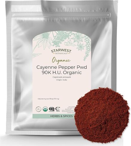 Cayenne Pepper Powder 90K H.U. - capsicum annum, 1 lb,(Starwest Botanicals) in Saudi Arabia