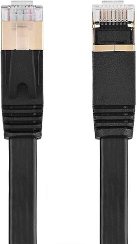 POCREATION CAT7 Ethernet Cable CAT7 LAN Network RJ45 Cable 10Gbps High Speed 600MHz Shielded Flat with Gold Plated RJ45 Connectors for Laptop Computer Router Modem (3 Meters / 9.84ft) in Saudi Arabia