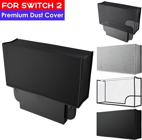 غطاء مقاوم للغبار مضاد للخدش لوحدة التحكم Switch 2، غطاء غبار عمودي واقٍ، يمكن وضعه وإزالته بسهولة، مقبس كابل محجوز (رمادي فاتح) in Kuwait