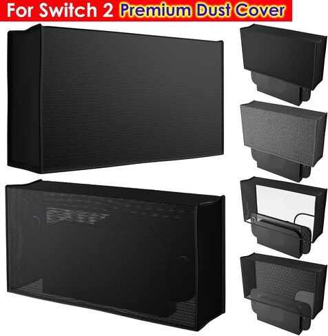 غطاء مقاوم للغبار مضاد للخدش لوحدة التحكم Switch 2، غطاء غبار عمودي واقٍ، يمكن وضعه وإزالته بسهولة، مقبس كابل محجوز (رمادي فاتح) in Kuwait