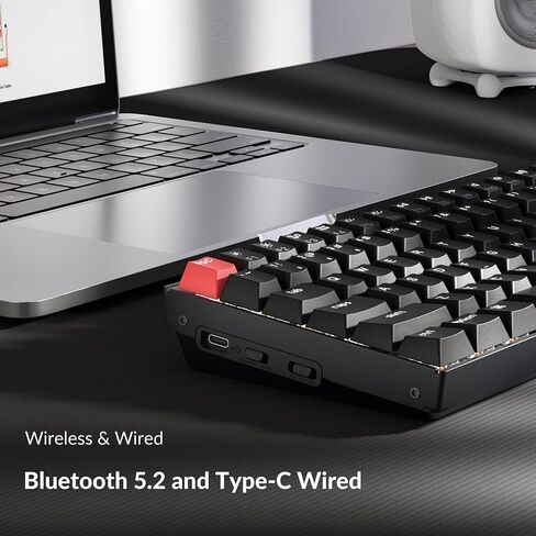 لوحة مفاتيح ميكانيكية قابلة للتبديل السريع Keychron K4 بنسبة 96%، Gateron G Pro Blue Switch أبيض LED بإضاءة خلفية لاسلكية بلوتوث 5.1/لوحة مفاتيح ألعاب كمبيوتر سلكية USB 100 مفتاح لنظام التشغيل Mac Windows الإصدار 2 in Kuwait