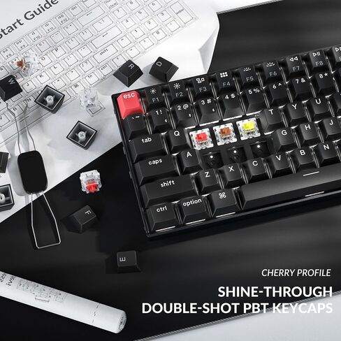 لوحة مفاتيح ميكانيكية قابلة للتبديل السريع Keychron K4 بنسبة 96%، Gateron G Pro Blue Switch أبيض LED بإضاءة خلفية لاسلكية بلوتوث 5.1/لوحة مفاتيح ألعاب كمبيوتر سلكية USB 100 مفتاح لنظام التشغيل Mac Windows الإصدار 2 in Kuwait