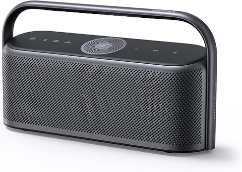 مكبر صوت بلوتوث محمول Soundcore Motion X600 مع صوت مكاني لاسلكي عالي الدقة، صوت 50 واط، مقاوم للماء IPX7، وقت تشغيل طويل 12 ساعة، Pro EQ، مقبض مدمج، مدخل AUX (متجدد) in Kuwait