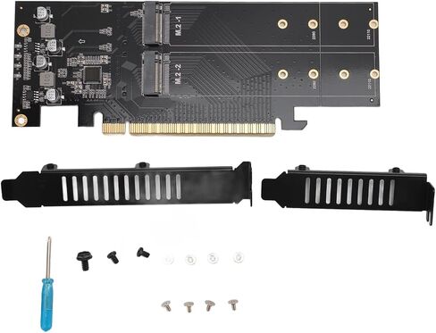 محول SUNGOOYUE رباعي NVME PCIe عالي السرعة، محول M.2 NVME إلى PCIe 4.0 X16، يدعم 10، مناسب للكمبيوتر الشخصي in Kuwait