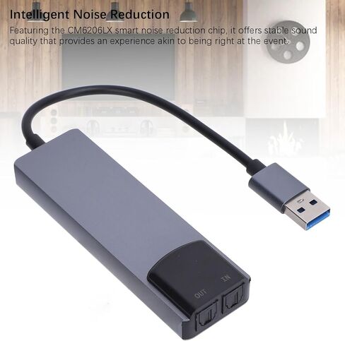 ASHATA 5.1 7.1 USB Sound Card, External Sound Card for Laptop, 48KHz High Sampling Rate, Intelligent Noise Reduction, Mic 3.5MM Optical Fiber Input in Saudi Arabia