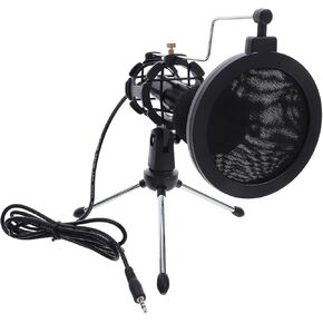 Condenser Microphone for Tripod Stand Noise Reduction Gaming Mic for Streaming Podcasting Clear Crisp Sound Plug and Play Desktop Mic in Kuwait