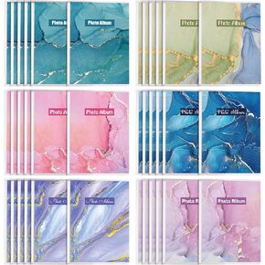Sinmoe 36 حزمة ألبوم صور صغير 4 × 6 كتاب صور صغير 36 صورة حامل ألبوم بطاقة بريدية مع إدراجات زخرفية قابلة للإزالة مرنة وواضحة الرؤية غطاء ألبوم القصاصات للصور in Kuwait