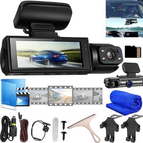 Vigil Dash Cam 2025, Vigil Dash Cam Front and Rear, 1080p Night Vision Car Driving Recorder, 24H Parking Mode, 32G Memory Card (DashCam+32G Memory Card) in Saudi Arabia