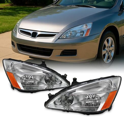 AKKON - للفترة 2003-2007 Honda Accord Coupe/Sedan Model OE Presection المصابيح الأمامية السائق/الراكب مصابيح رأس الركاب in Saudi Arabia