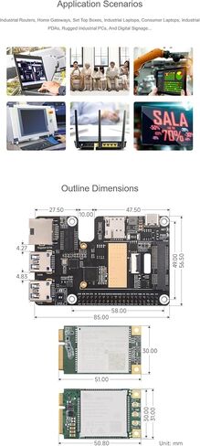 قبعة PCIe إلى MiniPCIe/Gigabit Ethernet/USB 3.2 Gen1 لـ Raspberry Pi 5 تدعم وحدة واجهة MiniPCIe 4G، شبكة عالية السرعة @XYGStudy (EG25-G 4G GbE USB3.2 HAT+) in Saudi Arabia