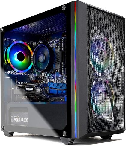 كمبيوتر سطح المكتب Skytech Gaming Azure 3، Intel Ultra 7 265K 3.9 جيجا هرتز(5.4 جيجا هرتز Turbo)، NVIDIA RTX 5060 Ti 16 جيجا، 1 تيرابايت Gen4 NVMe SSD، 32 جيجا DDR5 RAM 5600 RGB، 850 وات ذهبي ATX 3 PSU، 360 مم ARGB AIO، واي فاي، ويندوز 11 in Kuwait