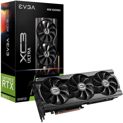 EVGA GeForce RTX 3070 Ti XC3 Ultra Gaming, 08G-P5-3785-KL, 8GB GDDR6X, iCX3 Cooling, ARGB LED, Metal Backplate (Renewed) in Saudi Arabia