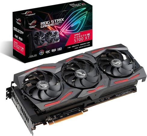 بطاقة رسومات ASUS ROG Strix AMD Radeon RX 5700XT Overclocked 8G GDDR6 HDMI DisplayPort للألعاب (ROG-STRIX-RX5700XT-O8G-GAMING) (متجددة) in Kuwait