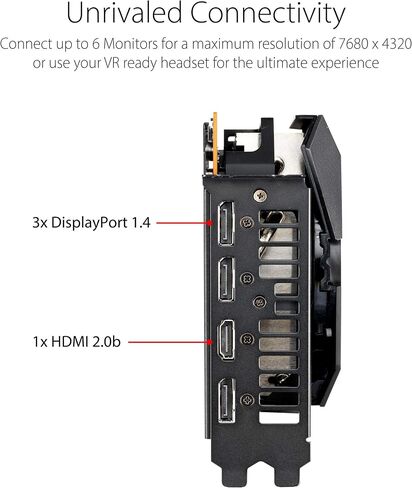 بطاقة رسومات ASUS ROG Strix AMD Radeon RX 5700XT Overclocked 8G GDDR6 HDMI DisplayPort للألعاب (ROG-STRIX-RX5700XT-O8G-GAMING) (متجددة) in Kuwait
