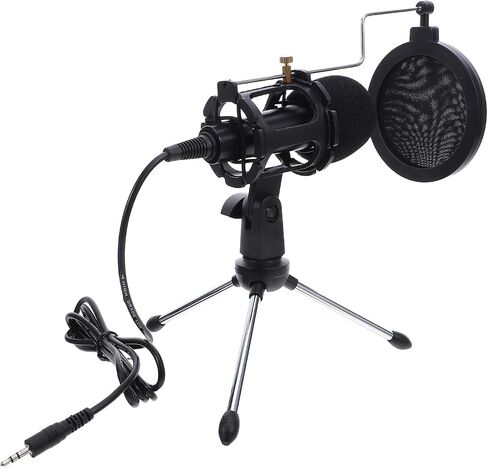 Uonlytech Gaming Microphone with Tripod Stand Double Acoustic Filter for Podcast Streaming and Online Chats Design for Clear Recording in Saudi Arabia