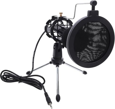 Condenser Microphone for Tripod Stand Noise Reduction Gaming Mic for Streaming Podcasting Clear Crisp Sound Plug and Play Desktop Mic in Kuwait