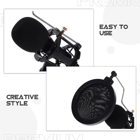 Condenser Microphone for Tripod Stand Noise Reduction Gaming Mic for Streaming Podcasting Clear Crisp Sound Plug and Play Desktop Mic in Kuwait