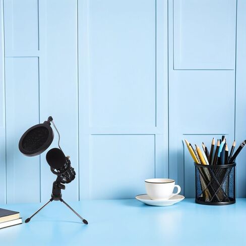 Condenser Microphone for Tripod Stand Noise Reduction Gaming Mic for Streaming Podcasting Clear Crisp Sound Plug and Play Desktop Mic in Kuwait