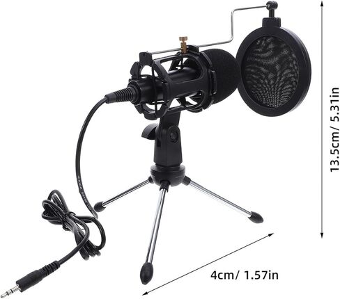 Condenser Microphone for Tripod Stand Noise Reduction Gaming Mic for Streaming Podcasting Clear Crisp Sound Plug and Play Desktop Mic in Kuwait