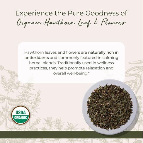 Organic Hawthorn Leaf & Flower C/S - 4 oz (SWB209350-34) in Saudi Arabia