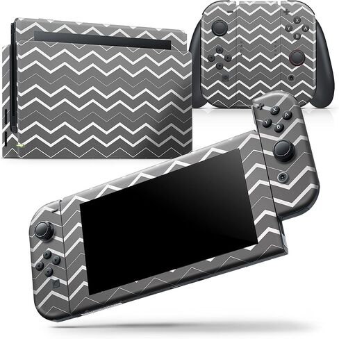 Design Skinz - متوافق مع Nintendo DSi XL - غطاء حماية من الفينيل مقاوم للخدش قابل للإزالة - شيفرون ذو طبقات سوداء متدرجة in Saudi Arabia