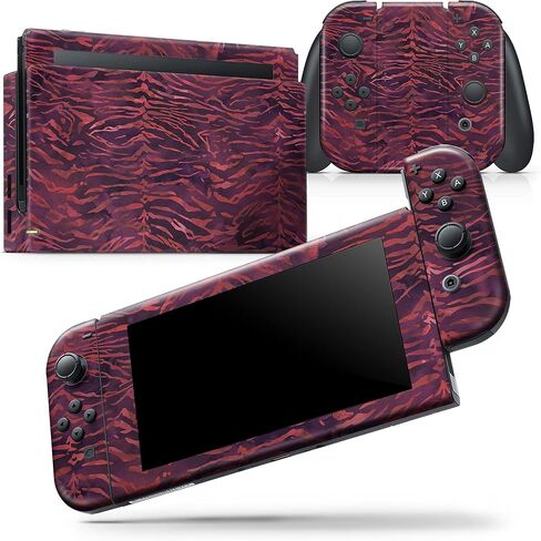 Design Skinz - Compatible with Nintendo DSi XL - Skin Decal Protective Scratch-Resistant Removable Vinyl Wrap Cover - Wine Watercolor Tiger Pattern in Saudi Arabia