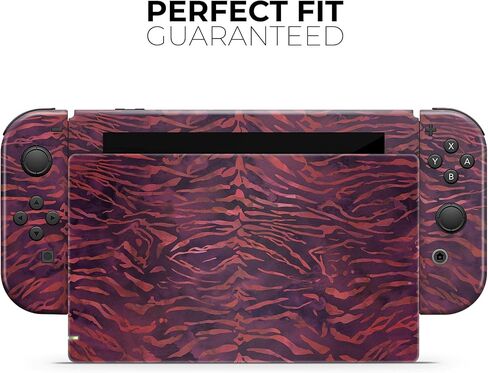 Design Skinz - Compatible with Nintendo DSi XL - Skin Decal Protective Scratch-Resistant Removable Vinyl Wrap Cover - Wine Watercolor Tiger Pattern in Saudi Arabia