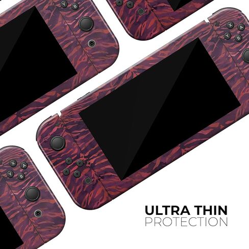 Design Skinz - Compatible with Nintendo DSi XL - Skin Decal Protective Scratch-Resistant Removable Vinyl Wrap Cover - Wine Watercolor Tiger Pattern in Saudi Arabia