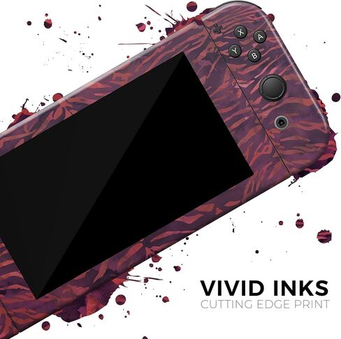 Design Skinz - Compatible with Nintendo DSi XL - Skin Decal Protective Scratch-Resistant Removable Vinyl Wrap Cover - Wine Watercolor Tiger Pattern in Saudi Arabia