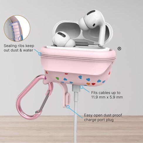 Catalyst Case for AirPods Pro 3, Waterproof IP67 & Drop-Proof Silicone Case Cover for Apple Airpod Pro 3, Wireless Charging Compatible, One-Piece Design with Carabiner for Active Lifestyles in Saudi Arabia