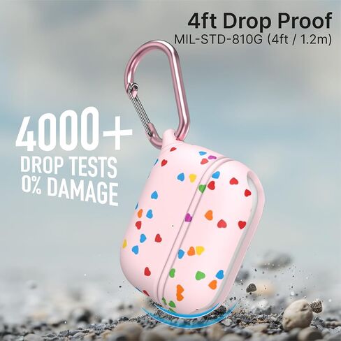 Catalyst Case for AirPods Pro 3, Waterproof IP67 & Drop-Proof Silicone Case Cover for Apple Airpod Pro 3, Wireless Charging Compatible, One-Piece Design with Carabiner for Active Lifestyles in Saudi Arabia