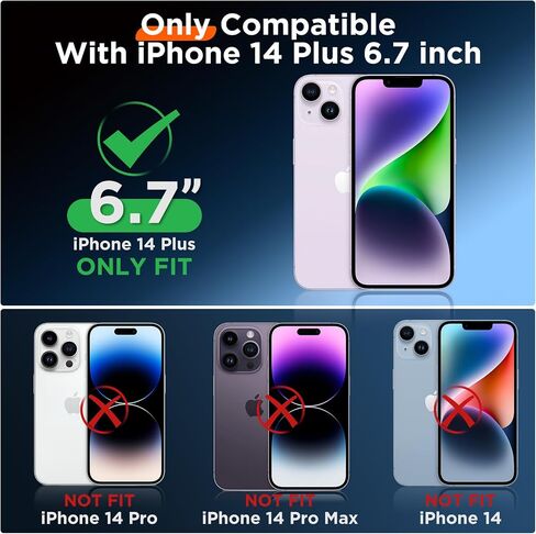 Designed for iPhone 14 Plus Case Silicone, with 2X Screen Protectors, Full Body Shockproof Protective Cover, Liquid Silicone Slim Thin Phone Case for iPhone 14 Plus 6.7", Stone in Saudi Arabia