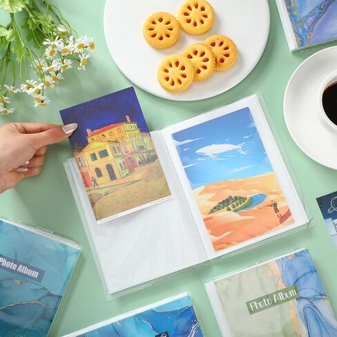 Sinmoe 36 حزمة ألبوم صور صغير 4 × 6 كتاب صور صغير 36 صورة حامل ألبوم بطاقة بريدية مع إدراجات زخرفية قابلة للإزالة مرنة وواضحة الرؤية غطاء ألبوم القصاصات للصور in Kuwait
