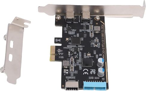 Bewinner PCIe USB 3.2 Gen 1 Expansion Card, 5Gbps 2X Type C Ports 1x USB Type E Internal Interface for Desktop PC with Low Profile Bracket in Saudi Arabia