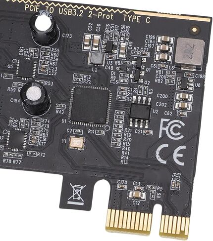 بطاقة Bewinner PCIe إلى USB 3.2 Gen 1، بطاقة توسيع PCI Express، محول USB PCIE لنظام التشغيل Linux OS X مع منفذين من النوع C، توصيل وتشغيل عرض النطاق الترددي 5 جيجابت في الثانية in Saudi Arabia