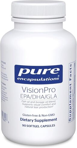مغلفات نقية VisionPro EPA/DHA/GLA | يدعم إنتاج الدموع الطبيعية والاحتفاظ برطوبة العين* | 180 كبسولة هلامية in Kuwait