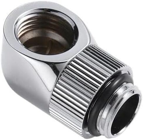 2 pack G1/4" Male to Female Extender Connector, 90° Rotary Fitting Adapter Connector for Computer Water Cooling System (Satin Titanium) in Saudi Arabia
