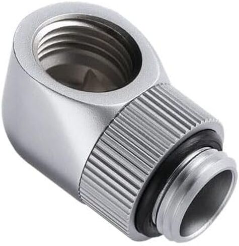 2 pack G1/4" Male to Female Extender Connector, 90° Rotary Fitting Adapter Connector for Computer Water Cooling System (Satin Titanium) in Saudi Arabia
