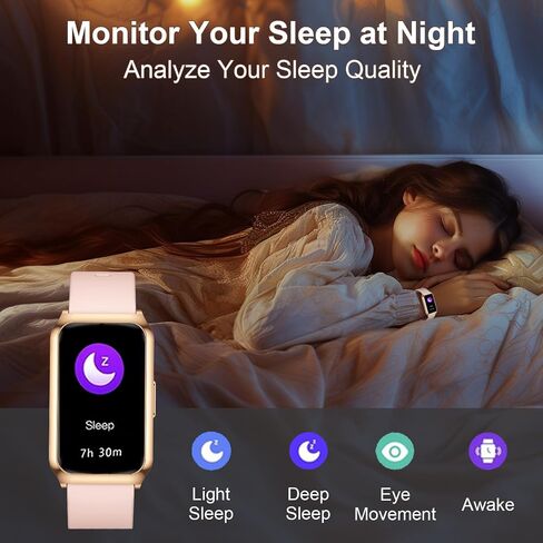 GADIXY Smart Watch,Fitness Tracker Watch 7 Day+ Battery with Heart Rate/Step Counter/Calories/SPO2/Sleep Monitor,IP68 Fitness Smart Watches for Women (Rosegold, 1.47inch) in Saudi Arabia