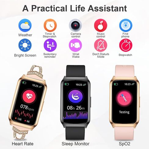 GADIXY Smart Watch,Fitness Tracker Watch 7 Day+ Battery with Heart Rate/Step Counter/Calories/SPO2/Sleep Monitor,IP68 Fitness Smart Watches for Women (Rosegold, 1.47inch) in Saudi Arabia