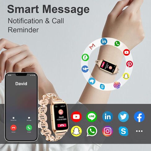 GADIXY Smart Watch,Fitness Tracker Watch 7 Day+ Battery with Heart Rate/Step Counter/Calories/SPO2/Sleep Monitor,IP68 Fitness Smart Watches for Women (Rosegold, 1.47inch) in Saudi Arabia