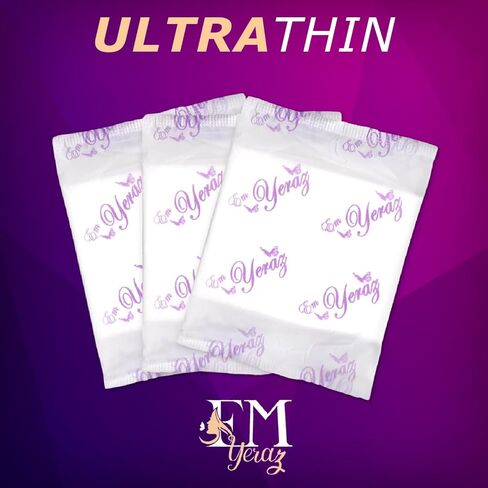 فوط صحية للسيدات من إم يراز، رفيعة للغاية، سريعة الامتصاص بالأجنحة، مقاس 5، 30 قطعة، للاستخدام اليومي in Kuwait