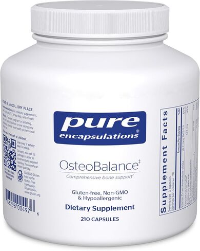 Pure Encapsulations OsteoBalance | Hypoallergenic Supplement to Promote Calcium Absorption and Enhance Healthy Bone Mineralization* | 210 Capsules in Saudi Arabia