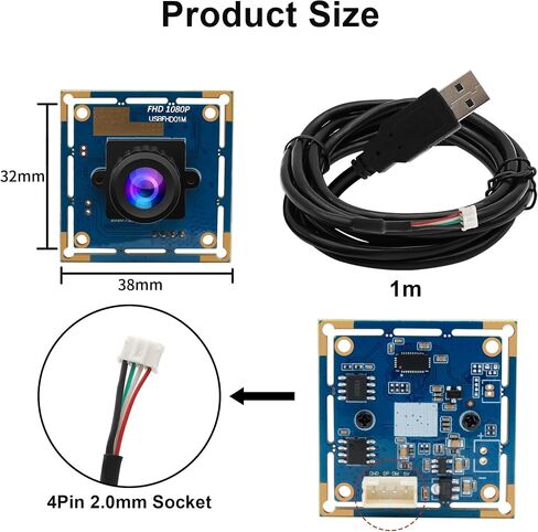 Magnolia 1080P USB Camera Module, 30/60/100fps High Speed Webcam in Kuwait