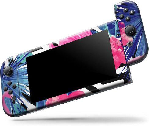 Design Skinz - Compatible with Nintendo DSi XL - Skin Decal Protective Scratch-Resistant Removable Vinyl Wrap Cover - Vivid Tropical Chevron Floral v2 in Saudi Arabia