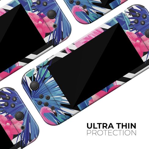 Design Skinz - Compatible with Nintendo DSi XL - Skin Decal Protective Scratch-Resistant Removable Vinyl Wrap Cover - Vivid Tropical Chevron Floral v2 in Saudi Arabia